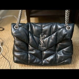 YSL Leather Puffer Shoulder Bag